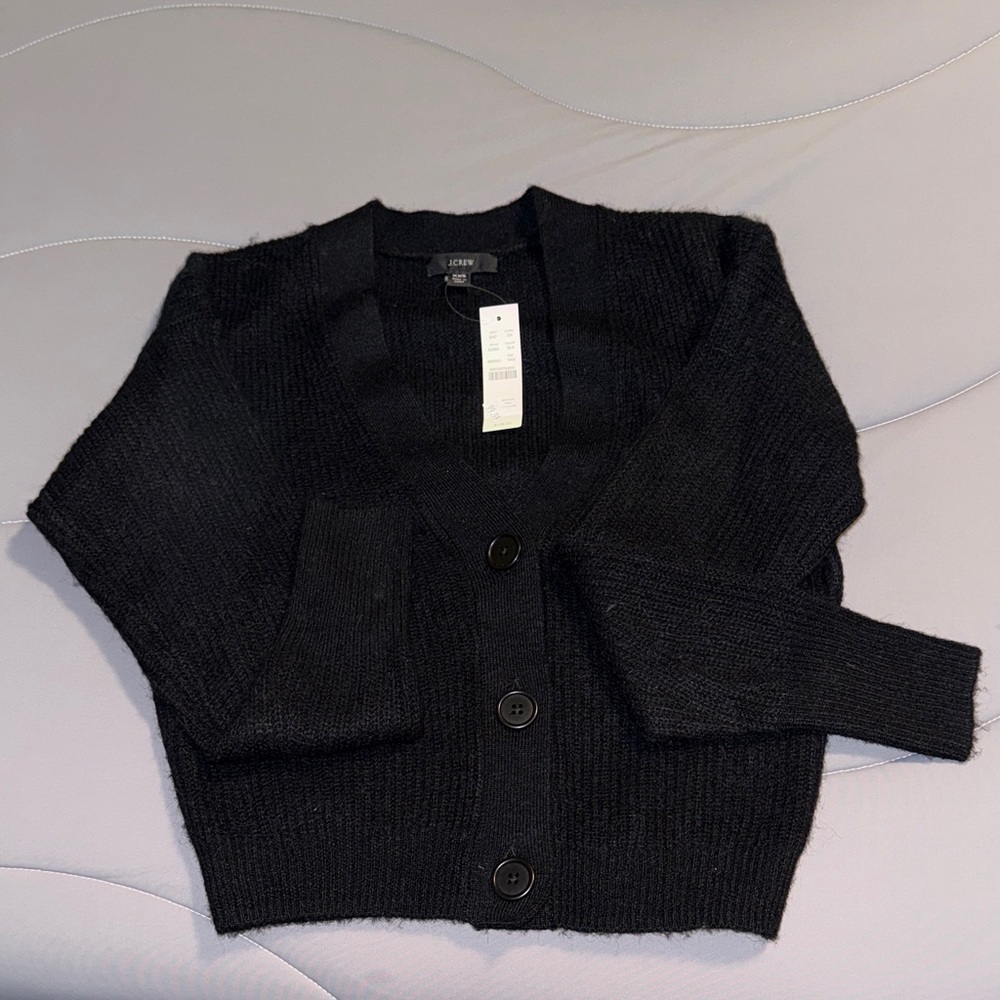 J. Crew Black Cardigan Sweater NWT